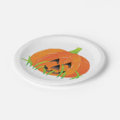 かわいいハロウィンカボチャのジャック・O – ランタン ペーパープレート (アングル)