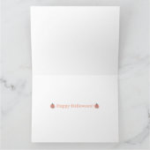 かわいいハロウィンカボチャのジャックOランタン引用文 カード (内部)