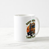 かわいいハロウィンカボチャのトラックキッズ不気味フェスティバル コーヒーマグカップ (正面右)