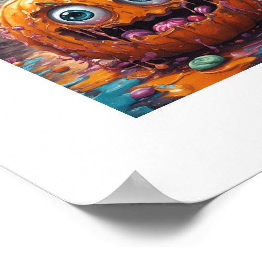 かわいいハロウィンカボチャのポスター ポスター (角)