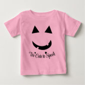 かわいいハロウィンカボチャスマイルベビーTシャツ ベビーTシャツ (正面)
