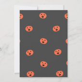 かわいいハロウィンカボチャパーティーの招待状 招待状 (裏面)