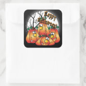 かわいいハロウィンカボチャ スクエアシール (バッグ)