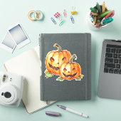 かわいいハロウィンカボチャ、ステッカー シール (iPadカバー)
