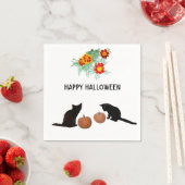 かわいいハロウィンカボチャmarigolds黒猫 スタンダードカクテルナプキン (インサイチュ)