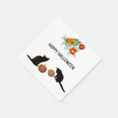 かわいいハロウィンカボチャmarigolds黒猫 スタンダードカクテルナプキン (角)