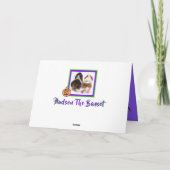 かわいいハロウィンカードに象の「トリックまたはトリートメント」 カード (裏面)