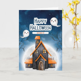 かわいいハロウィンカード 幽霊、カボチャ カード