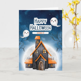 かわいいハロウィンカード 幽霊、カボチャ カード