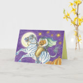 かわいいハロウィンカー子供へド カード (黄色い花)