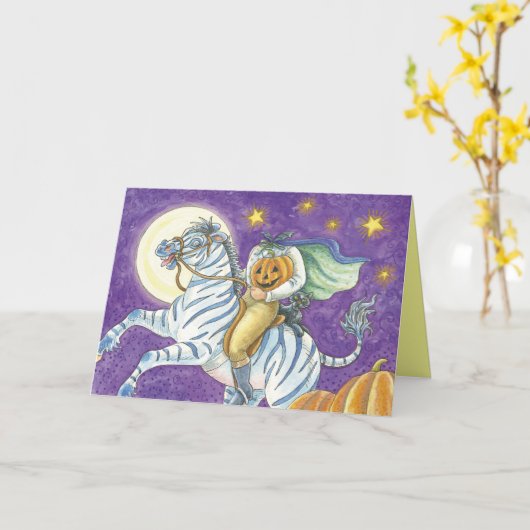 かわいいハロウィンカー子供へド カード (黄色い花)