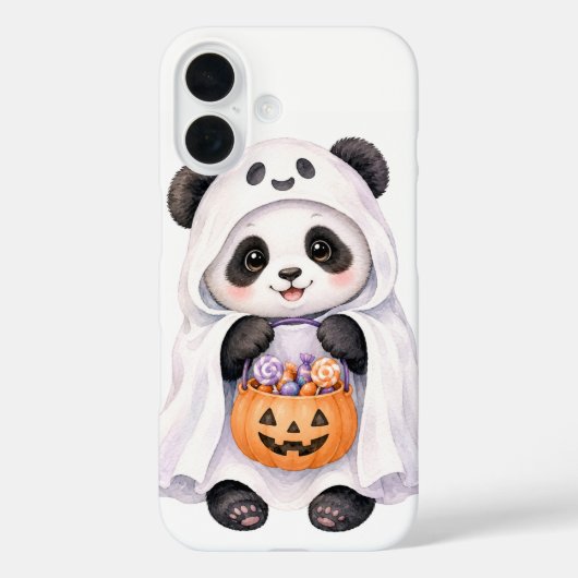 かわいいハロウィンガーゴイルパンダのかぼちゃのキャンディiPhone 16 Case-Mate iPhoneケース (裏面)
