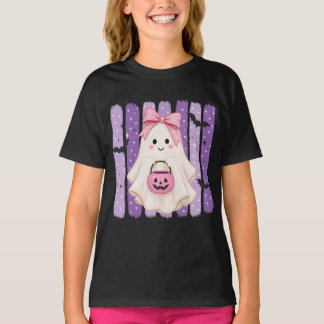かわいいハロウィンガールズTシャツ おばけ Tシャツ