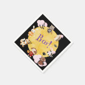 かわいいハロウィンキッズコスチュームパーティー スタンダードカクテルナプキン (角)