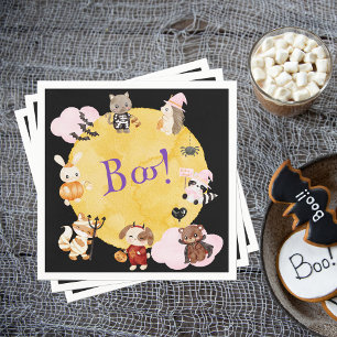 かわいいハロウィンキッズコスチュームパーティー スタンダードカクテルナプキン