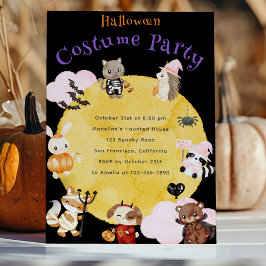 かわいいハロウィンキッズコスチュームパーティー 招待状