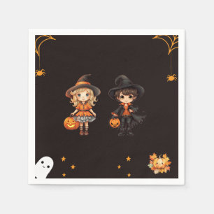 かわいいハロウィンキッズコスチューム誕生日パーティー スタンダードカクテルナプキン