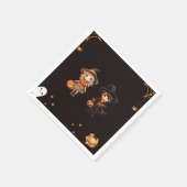 かわいいハロウィンキッズコスチューム誕生日パーティー スタンダードカクテルナプキン (角)