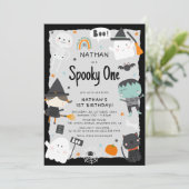 かわいいハロウィンキッズ1st誕生日 招待状 (スタンド正面)