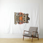 かわいいハロウィンキャットとカボチャ、かわいい魔女キット タペストリー (インサイチュ(横))