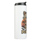 かわいいハロウィンキャットとカボチャ、かわいい魔女キット タンブラー (回転左)