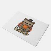 かわいいハロウィンキャットとカボチャ、かわいい魔女キット ドアマット (アングル)