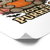 かわいいハロウィンキャットとカボチャ、かわいい魔女キット ポスター (角)