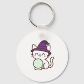 かわいいハロウィンキャット – 魔法と愛らしい不気味 キーホルダー (裏面)