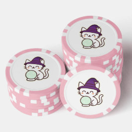 かわいいハロウィンキャット – 魔法と愛らしい不気味 ポーカーチップ