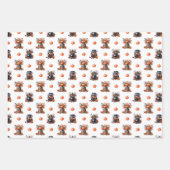 かわいいハロウィンキャンディジャー | カボチャ秋パターン ラッピングペーパーシート (正面)