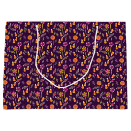 かわいいハロウィンキャンディパターン抱き枕 ラージペーパーバッグ