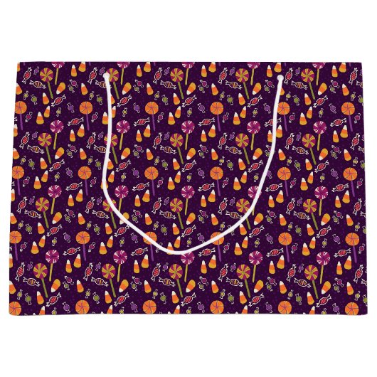 かわいいハロウィンキャンディパターン抱き枕 ラージペーパーバッグ (正面)