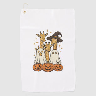 かわいいハロウィンキリン幽霊カボチャTシャツデザイン ゴルフタオル