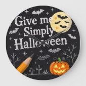 かわいいハロウィンギフト包装 ラージ壁時計 (正面)