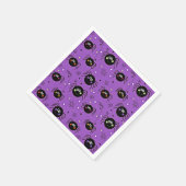 かわいいハロウィンクモ スタンダードカクテルナプキン (角)