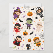 かわいいハロウィンコスチュームパーティーキッズ招待状 招待状 (裏面)