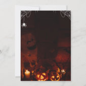 かわいいハロウィンコスチュームパーティー招待状カード 招待状 (裏面)