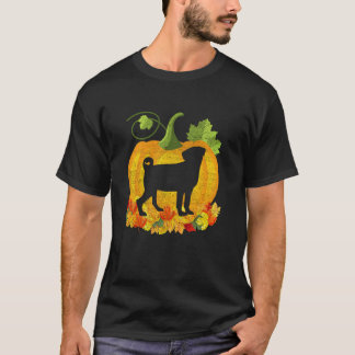 かわいいハロウィンコスチューム パグ 犬 かぼちゃ Tシャツ