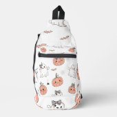 かわいいハロウィンシームレスパターン スリングバッグ (正面)