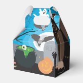 かわいいハロウィンシーンキッズハローウィンパーティ フェイバーボックス (裏面サイド)