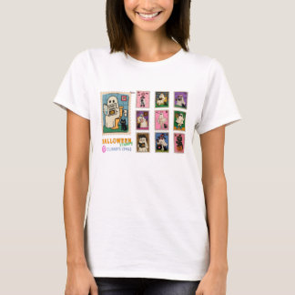 かわいいハロウィンスタンプキャラクターTシャツ Tシャツ