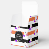 かわいいハロウィンストライプ幽霊のトリックまたはキャンディ フェイバーボックス (オープン)