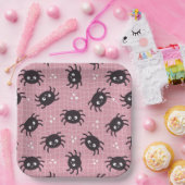 かわいいハロウィンスパイダーパターン ペーパープレート (パーティー)