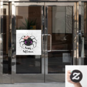 かわいいハロウィンスパイダー ウィンドウサイン (オフィスドア)