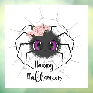かわいいハロウィンスパイダー ウィンドウサイン