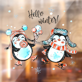 かわいいハロウィンター ハッピーペンギンのショップ ウィンドウサイン