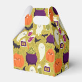 かわいいハロウィントリートボックスとハンドル フェイバーボックス (裏面サイド)