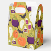 かわいいハロウィントリートボックスとハンドル フェイバーボックス (オープン)