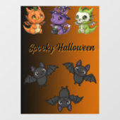かわいいハロウィンドラゴン窓用ステッカー ウィンドウサイン (シート)