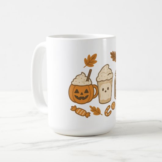 かわいいハロウィンドリンク、コ不気味ーヒー コーヒーマグカップ (正面左)